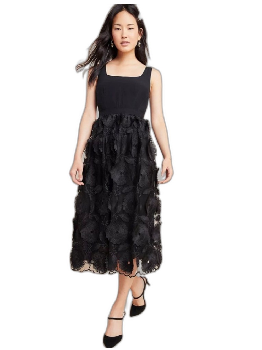 Anthropologie Maeve Floriana Lace Midi Dress 10